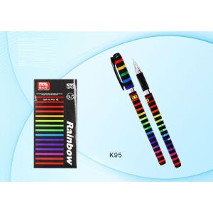 Гелевая ручка черная  игол. након. 0,5мм К-95 «Rainbow»