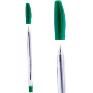Ручка на масл. основе DELI ES306 Pionner зеленая 0,7мм игольч.стерж 133мм