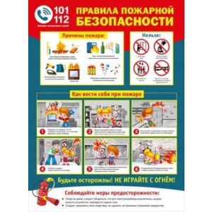 Плакат по безопасности Правила пожарной безопасности 070,671