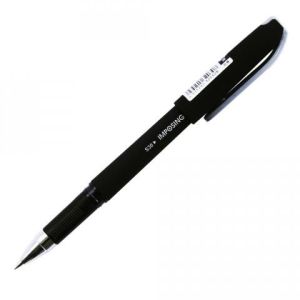 Гелевая ручка черная 0,5мм DELI S30 антиск. корпус мет нак стерж 130мм