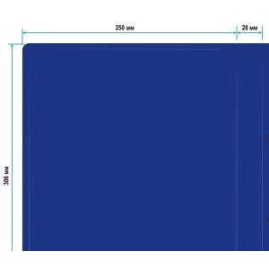 Папка на 2-х кольцах А4 Buro -ECB0420/2RBLUE пластик 0.5мм синий