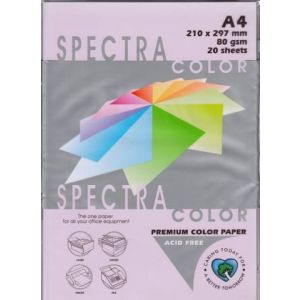 Бумага А4 20л. 80г/м2 «Spectra Color» Лаванда пастель №185