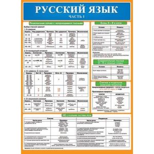 Плакат А2 Русский язык ч.1 0-02-458