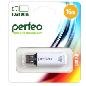 Флэш-драйв 16GB Perfeo USB C13 White