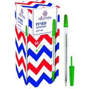 Ручка шарик. «Attomex» 5073323 зеленая 0,7мм