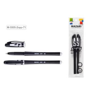Гелевая ручка черная 0,5мм M-5505-2OPP-71 (для ЕГЭ) НАБОР ИЗ 2ШТ. пласт.корпус мягкий грипмягкий грип