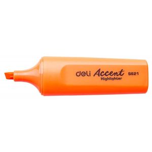 Текстовыделитель оранжевый DELI Accent ES621ORANG Delight скошенный пиш. наконечник 1-5мм