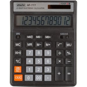 Калькулятор настольный ПОЛН/Р Attache AF-777,12р,дв.пит,200x155мм