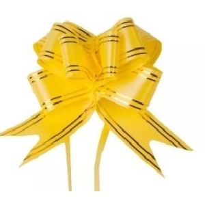 Бант-бабочка 3см желтый с золот. полосой Б-1254