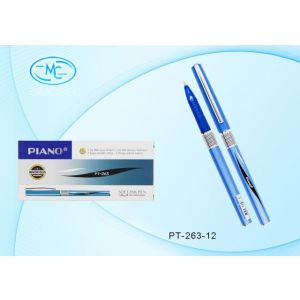 Ручка на масляной основе Piano PT-263-12 синяя, пишущий узел 0,7мм