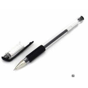 Гелевая ручка черная 0,5мм DELI S22 увелич запас чернил