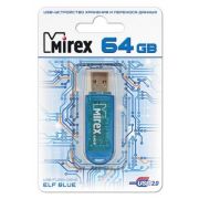 Флэш-драйв 64GB Mirex USB 2.0 ELF BLUE (ecopack)
