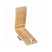 Ящик художника деревянный (вяз) для кистей и красок, 33x16,5x5см SFE0069
