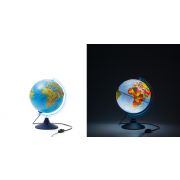 Глобус физ/полит. 250мм с подсветкой Globen Ке022500195 рельефный