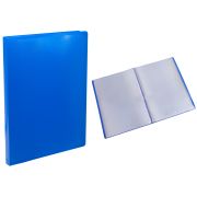 Папка с 20 файлами ЕС20 пластик 0,40мм синяя кор 16мм