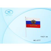 Флаг «Россия» 14*21 МС-3777 с гербом