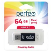 Флэш-драйв 64GB Perfeo USB E01 Black economy series
