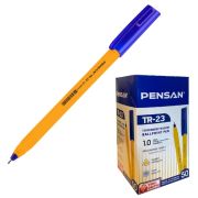 Ручка шарик. Pensan «TR-23»1599470  треугольная синяя (желтый корпус)