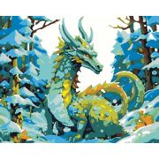 Картина по номерам 30*40 «Дракон в снегах» КН3040003