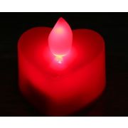 Свеча светодиодная «Сердечко» горит красным 2537426