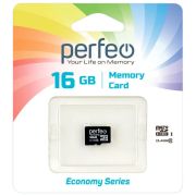Карта памяти microSD 16GB Perfeo High-Capacity Class 10 w/o Adapter economy series