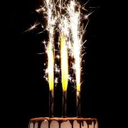 Набор тортовых свечей фонтанов «Золотой узор» 10см 3 шт картон 6626920