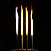 Набор тортовых свечей «Радужные» 12,5см 4 шт 3505786 Н3