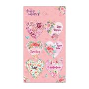 Наклейки для цветов и подарков «С любовью» розовые 16*7,7 см 7425075