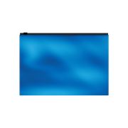 Папка на молнии А4 ZIP ErichKrause® Glossy Ice Metallic 54976 непрозр., синяя