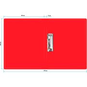 Папка с зажимом 0,5мм Buro -ECB04CRED A4 пластик красный