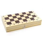 Игра настольная «Шахматы и шашки» (деревянная коробка, пласт.фигуры, поле 29х29см) 03879