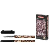 Гелевая ручка черная 0,5мм «Snake texture» K602 пласт. цв. корпус с рисунком питон