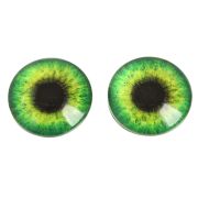 Глаза набор 14 шт, d: 1,4 с, толщина: 0,5см 4493818 зеленые, акрил