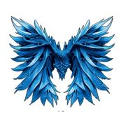 Крылья Дракона синие №8 МТ08008