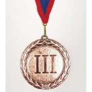 Медаль металлическая «3 место» 70мм на ленте 4128