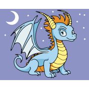 Картина по номерам 20х16 «Лунный дракон» КН2015413