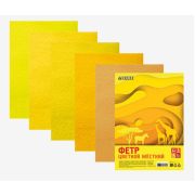 Набор листов фетра А4 5цв 5л «deVENTE. Оттенки желтого» , толщина 1,5 мм, пластиковый пакет