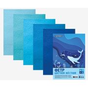 Набор листов фетра А4 5цв 5л «deVENTE. Оттенки синего» , толщина 1,5 мм, пластиковый пакет
