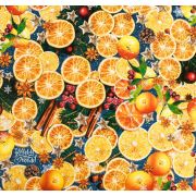 Бумага упаковочная глянцевая «Пряные мандарины», 70 × 100 см 2576250