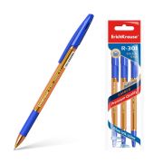 Ручка шарик. ErichKrause R-301 Stick&Grip Amber  0.7, цвет чернил синий (цена за 1шт.)