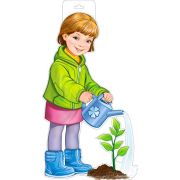 Плакат А3 P34-65 Девочка поливает дерево