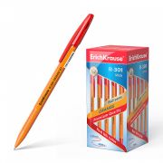 Ручка шарик. ErichKrause R-301 Stick Orange 0.7мм красная 43196
