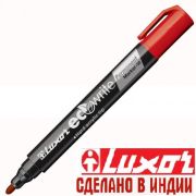 Маркер красный LUXOR 30 303 перм. спирт. основа,1-3мм, пулевидн