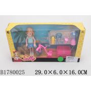 Мини-кукла в наборе 13см Салли с велосипедом 1780025