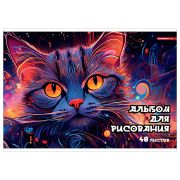 Альбом д/рисования 40л. склейка 14465 Ночной кот