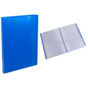 Папка с 20 файлами Buro -ECB20BLUE A4 пластик 0.5мм синяя кор 9мм