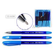 Ручка на масляной основе TZ 16260 синяя, пишущий узел 1,0мм, толщина линии письма 0,7мм, сменный стержень 136мм