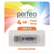 Флэш-драйв 4GB Perfeo  USB E01 Silver economy series