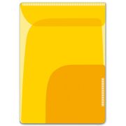 Папка-уголок для заметок 8.5х12 см 46731 Желтый+оранжевый 2 отд., липкий слой (набор 2 шт.)