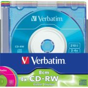 Диск мини CD-R Verbatim 210Mb 2/4х Mini Slim Case Color DL+